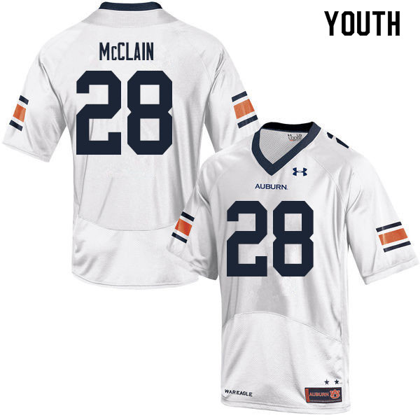 Youth #28 Zakoby McClain Auburn Tigers College Football Jerseys Sale-White